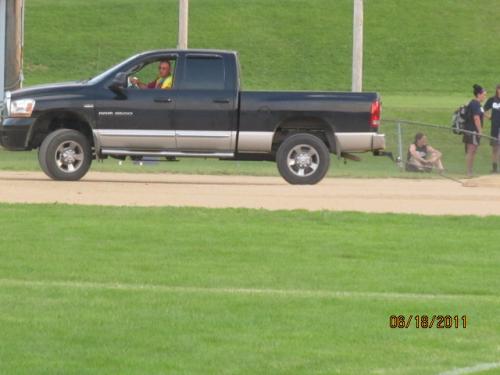 Mike dragging field-June 2011 252